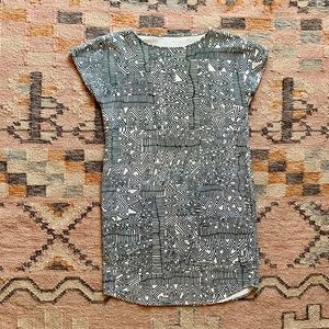 Geometric Patterned Mini Dress Small